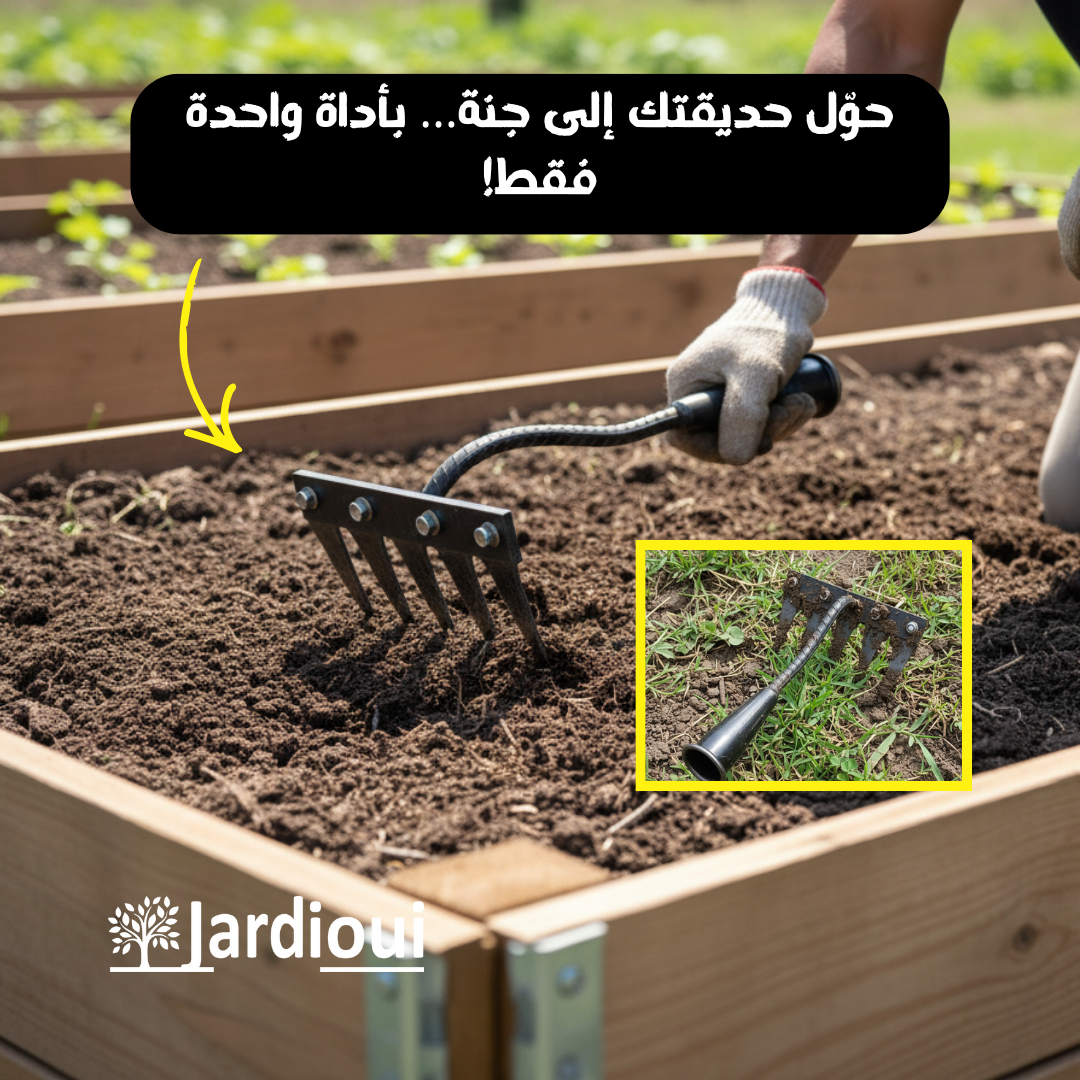 راطو فولاذي باسنان حادة يخترق التربة الصلبة و يزيال الاعشاب العنيدة