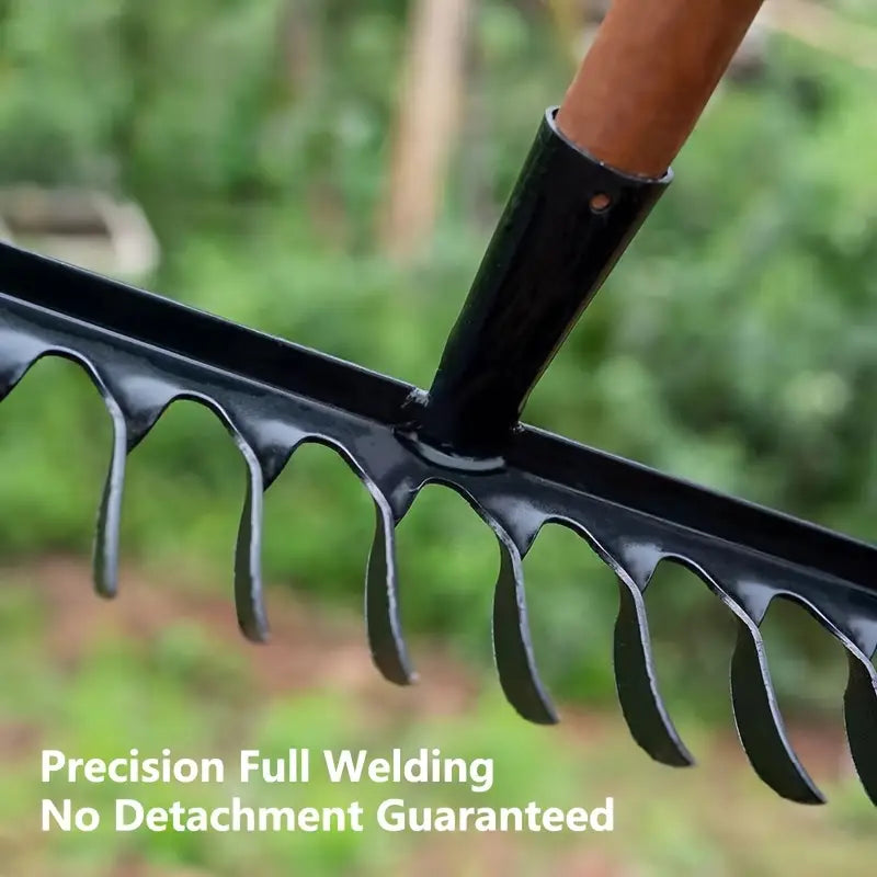 Râteau de Jardin en Acier avec Dents Tranchantes