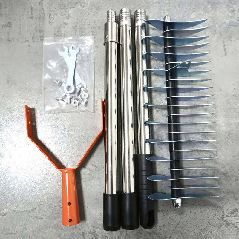 Râteau de Jardin Robuste en Acier Carbone